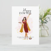 Invitation Diwali, fête indienne (Debout devant)