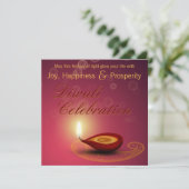 Invitation Diwali heureux brillant - festival d'invitation de (Debout devant)