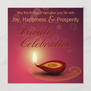 Invitation Diwali heureux brillant - festival d'invitation de