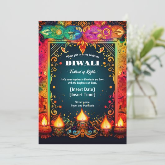 Invitation Diwali Splendor (Debout devant)