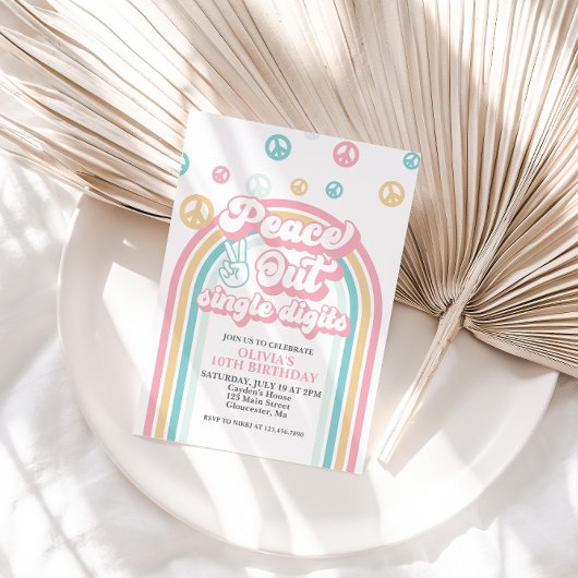 Invitation Dix ans de paix pour les simples Retro anniversair