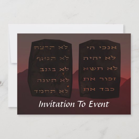 Invitation Dix commandements (Devant)