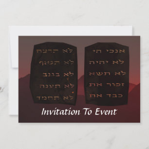 Invitation Dix commandements