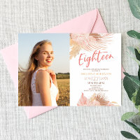 Dix-huit Boho Pink Photo 18e fête d'anniversaire