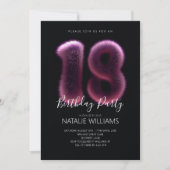 Invitation Dix-huitième anniversaire (Devant)