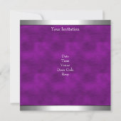 Invitation Dix-sept ans Anniversaire Violet Argent (Dos)