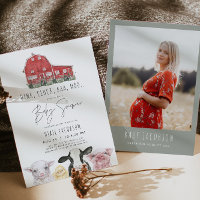 DIXIE Country Red Grange Baby shower animal de fer