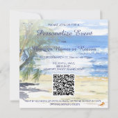 Invitation *~* DIY  Palmier Tropical de la plage AR29 POUR TO (Dos)