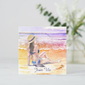 Invitation *~* DIY Plage Tropicale AR29 Générique RSVP TOUT É (Debout devant)