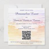 Invitation *~* DIY Plage Tropicale AR29 Générique RSVP TOUT É (Dos)