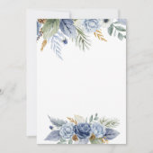 Invitation DIY vierge Floral Bleu Poussiéreux Végé (Devant)