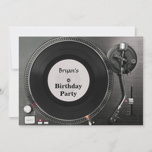 Invitation DJ d'anniversaire (Devant)