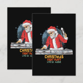 Invitation dj père Noël party club (Devant / Derrière)
