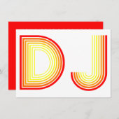 Invitation DJ vintage (Devant / Derrière)