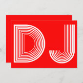 Invitation DJ vintage (Devant / Derrière)