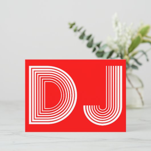 Invitation DJ vintage (Debout devant)