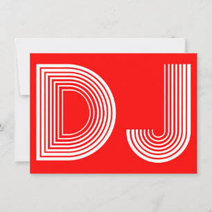 Invitation DJ vintage