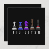 Invitation djiu jitsu    entraînement, cadeau bjj avec texte. (Devant / Derrière)