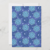 Invitation DnD Anniversaire Fête DnD D20 Blue Dice (Dos)