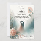 Invitation Do Eucalyptus Dentelle Tulle Pastel Dusty Mariage (Devant)
