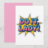 Invitation Do It Lady Meme - Drôle Retro Citation Design (Devant / Derrière)
