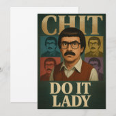 Invitation Do It Lady Meme - Drôle Retro Citation Design (Devant / Derrière)