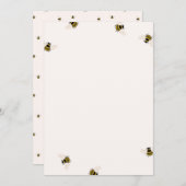 Invitation do-it-yourself Abeilles de miel vierges (Devant / Derrière)