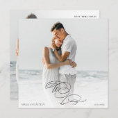 Invitation *~* do-it-yourself AR6 Deux PHOTO RSVP QR Mariage (Devant / Derrière)