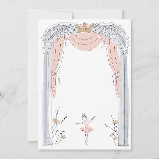 Invitation do-it-yourself Blank Ballet (Devant)