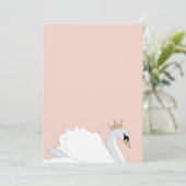 Invitation do-it-yourself Blank Swan Princess (Debout devant)