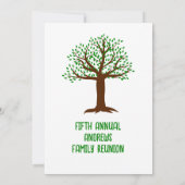 Invitation do-it-yourself Couleurs Family Tree Réunion famili (Dos)