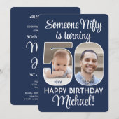 Invitation do-it-yourself Couleurs ・ Nifty Cinquante-ème Anni (Devant / Derrière)