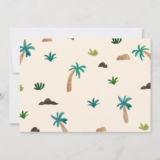 Invitation do-it-yourself Dinos peints en blanc Parti Anniver (Dos)