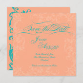 Invitation do-it-yourself Élégant script Enregistrer la date  (Devant / Derrière)