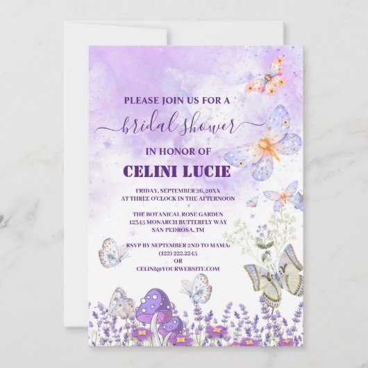 Invitation do-it-yourself Élégante montre nuptiale en or et e (Devant)