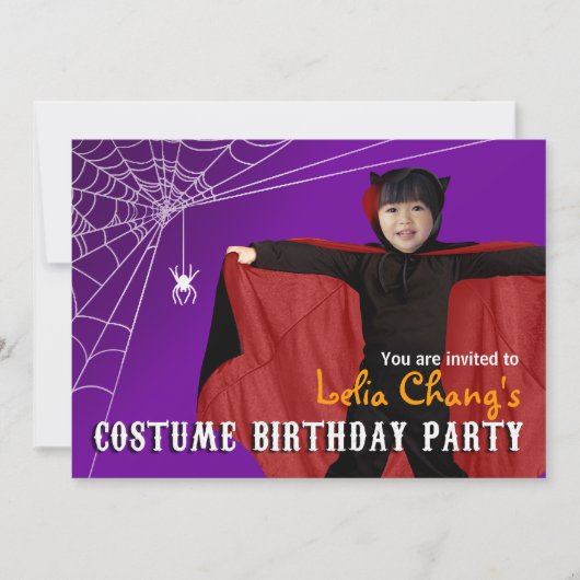 Invitation DO-IT-YOURSELF Enfants Halloween Costume photo fêt (Devant)