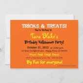 Invitation DO-IT-YOURSELF Enfants Halloween Costume photo fêt (Dos)