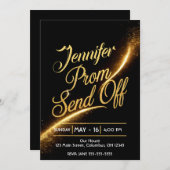 Invitation do-it-yourself PROM ENVOI SOMMÉ Poussière dorée br (Devant / Derrière)