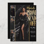 Invitation do-it-yourself PROM Photo ENVOYER Luxueux Mode (Devant / Derrière)
