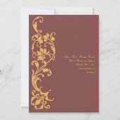 Invitation do-it-yourself Simplicité élégante dans l'orange B (Dos)