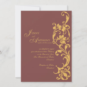 Invitation do-it-yourself Simplicité élégante dans l'orange B