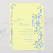 Invitation do-it-yourself Simplicité élégante en crème à beur (Devant / Derrière)