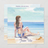 Invitation *~* do-it-yourself Tropical AR29 Beach N'IMPORTE Q (Devant / Derrière)