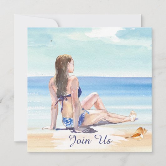 Invitation *~* do-it-yourself Tropical AR29 Beach N'IMPORTE Q (Devant)