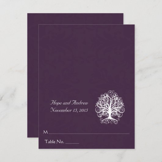 Invitation do-it-yourself vous cochez et pliez les Mariages d (Devant / Derrière)