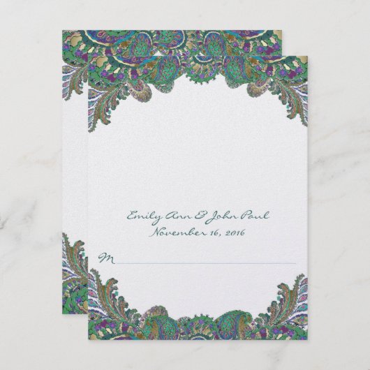 Invitation do-it-yourself vous cochez et pliez les Mariages d (Devant / Derrière)