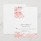 Invitation do-it-yourself vous cochez et pliez les Mariages d (Devant / Derrière)