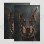 Invitation Doberman Pinscher (Devant / Derrière)