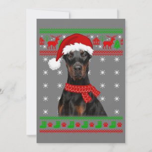 Invitation Doberman T-shirt Noël Sweat Ugly Chien Amour de Ch