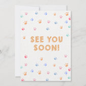 Invitation Dobermann Pawty Puppy Anniversaire rose (Dos)